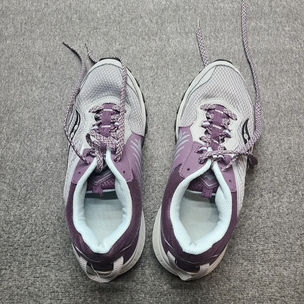 Saucony Excursion TR15 Trail‎ Running Shoes Womens 9.5 Grey Purple Rugged